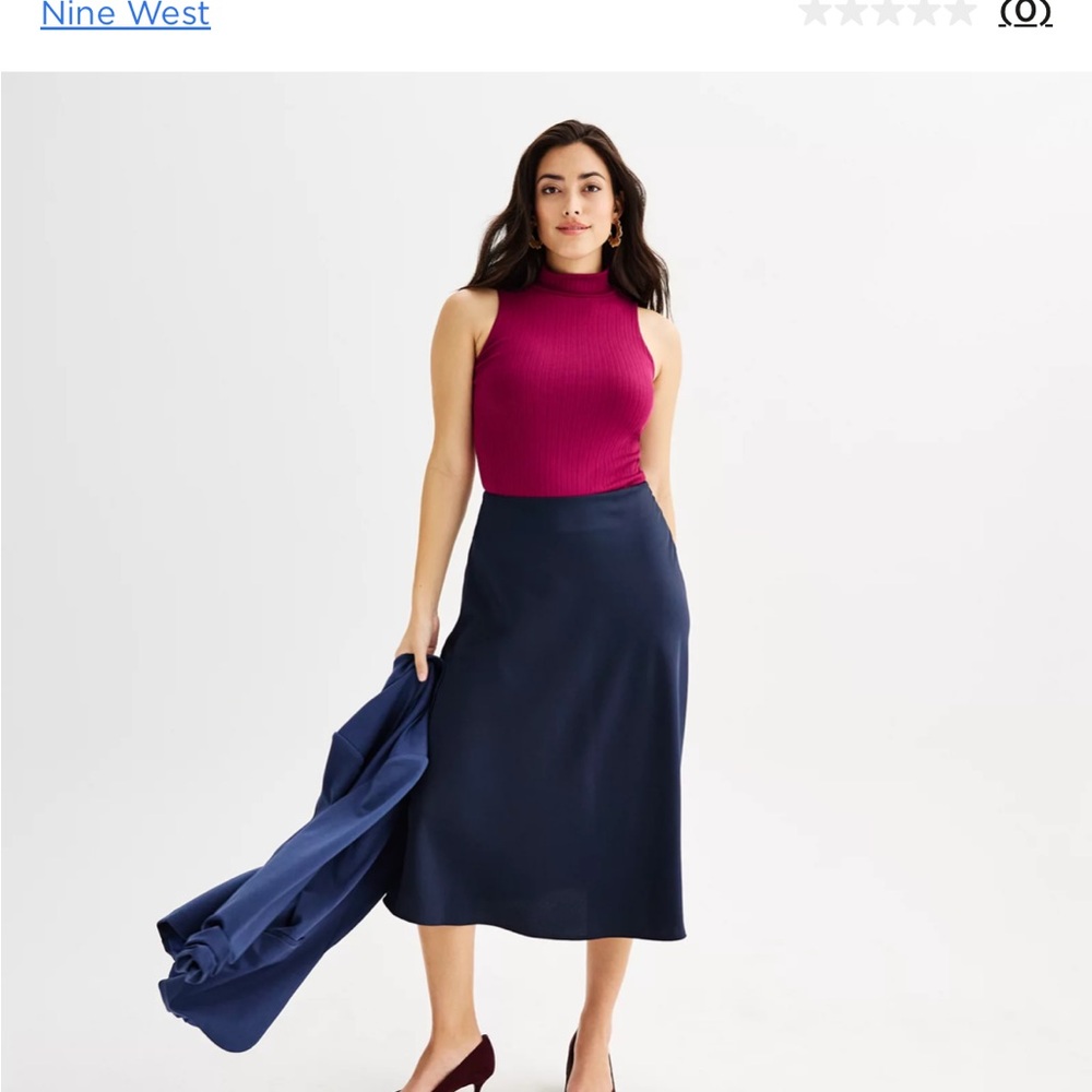 Women’s Nine West High waisted satin skirt